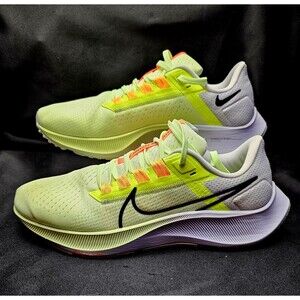NIKE Pegasus 38 Road Running Shoes Neon Volt Yellow/Whi Men Sz 9 LN EUC!